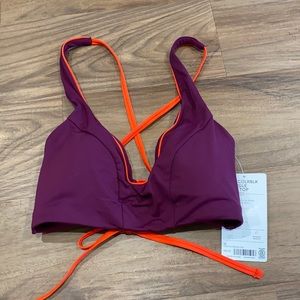 Athleta D-DD colorblock triangle bikini top